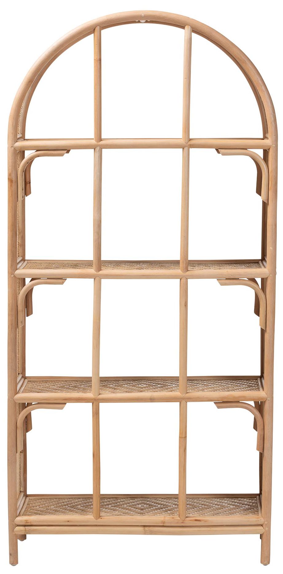 Image 5 bali & pari Natania Natural Rattan 4-Tier Display Shelf more views