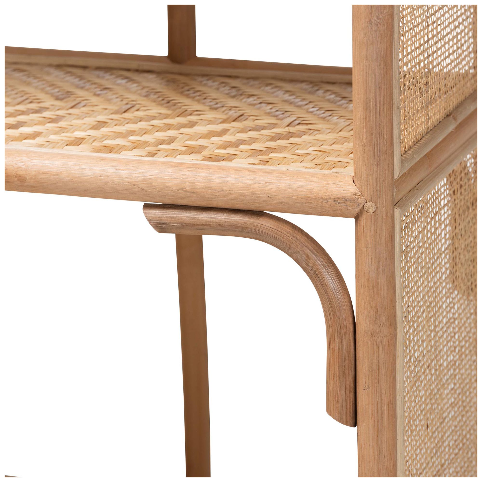 Image 6 bali & pari Natania Natural Rattan 4-Tier Display Shelf more views