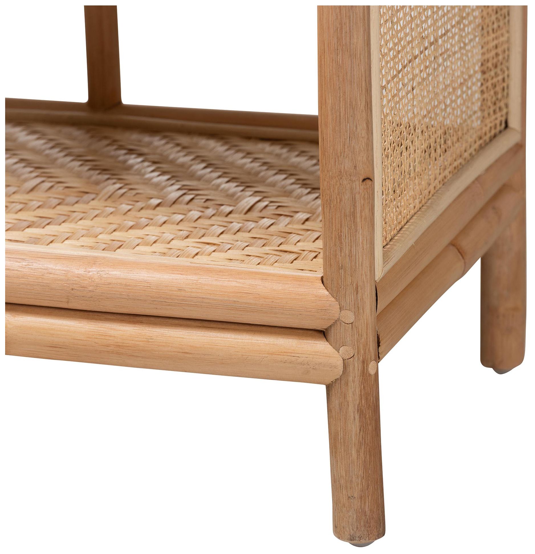 Image 7 bali & pari Natania Natural Rattan 4-Tier Display Shelf more views