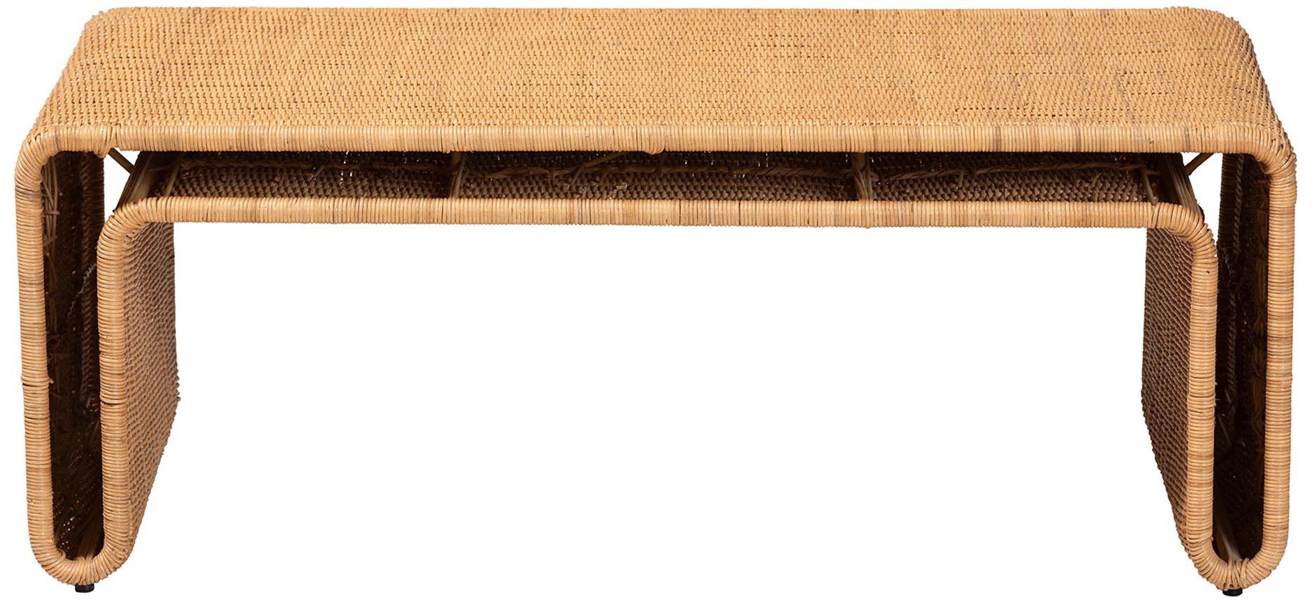 Image 3 bali & pari Nevada Bohemian Light Honey Rattan Coffee Table more views