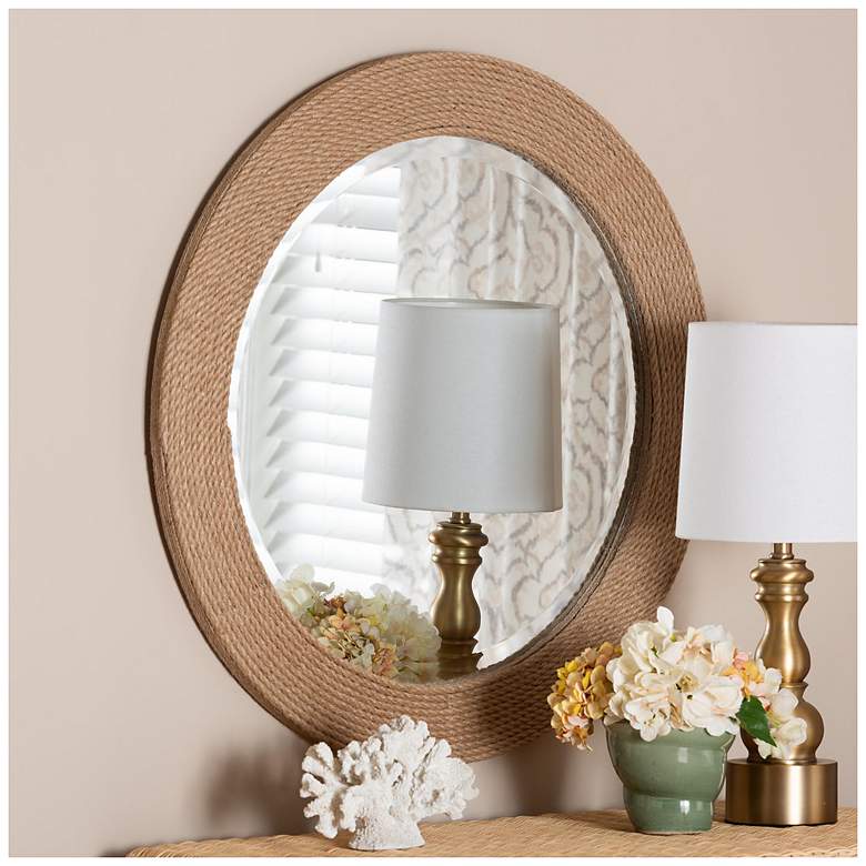 Image 1 bali & pari Nieva Round Woven Rope Mirror