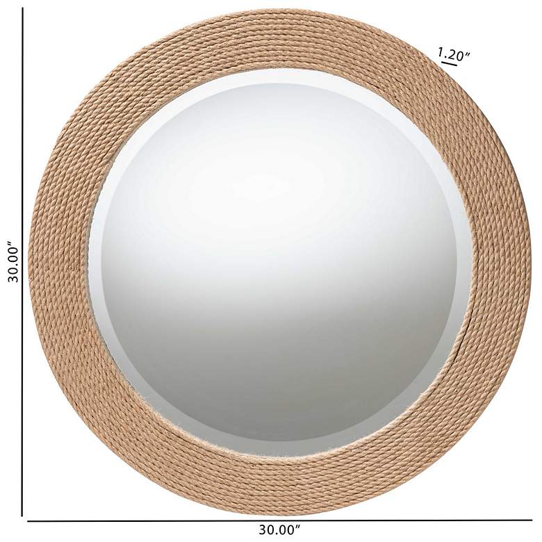 Image 4 bali & pari Nieva Round Woven Rope Mirror more views