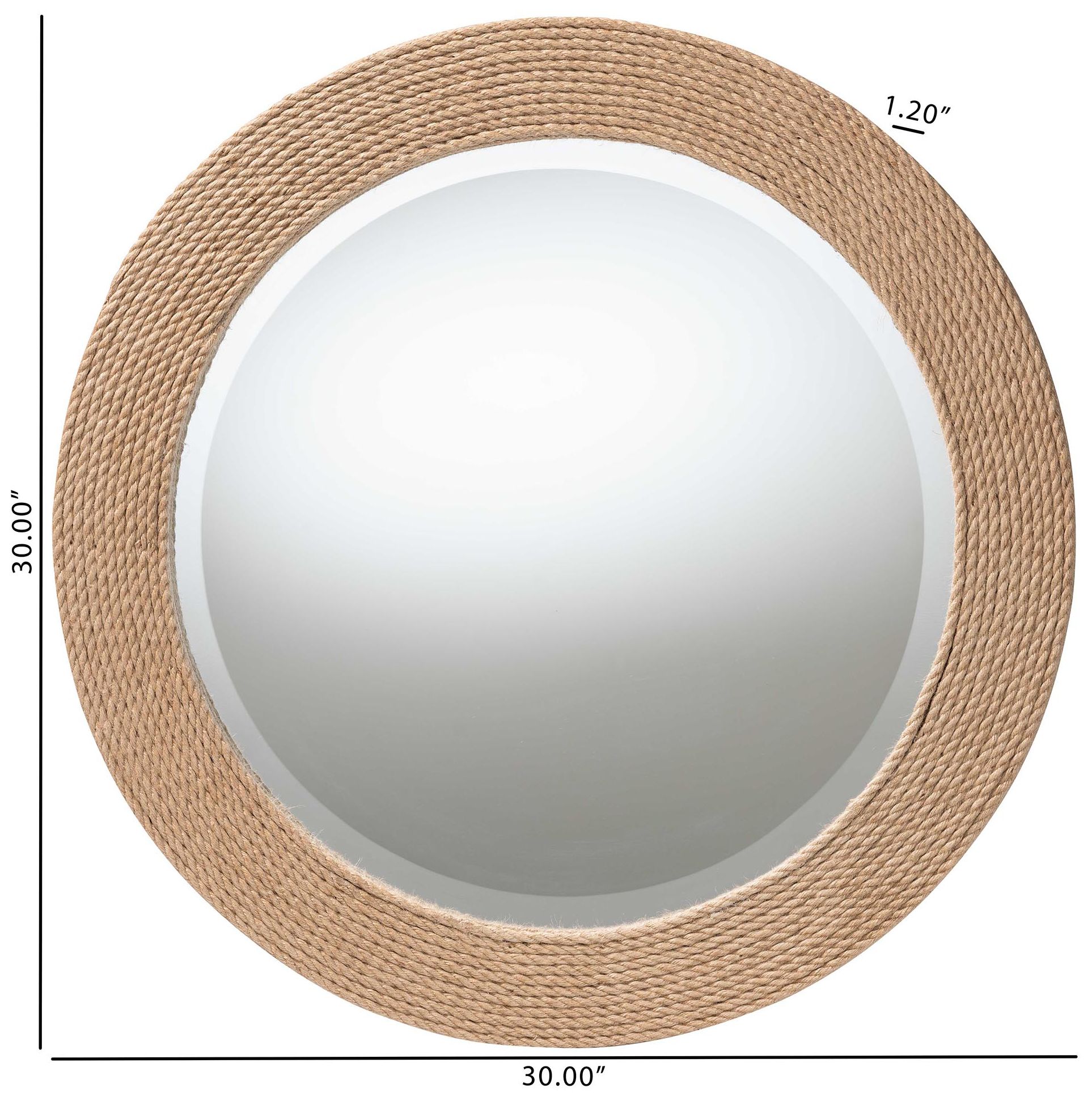 bali & pari Nieva Round Woven Rope Mirror