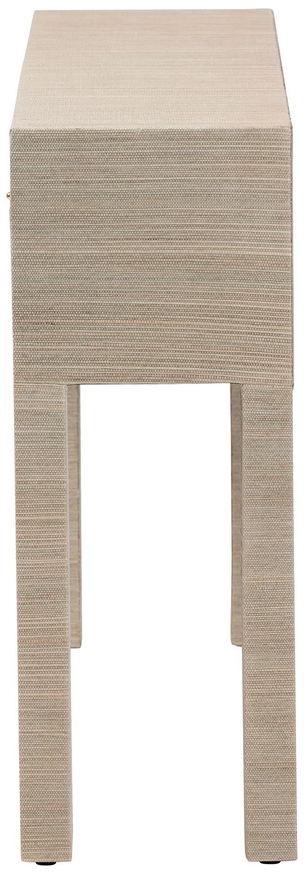 bali & pari Noah Grasscloth 2-Drawer Console Table - Accent Table, Beige