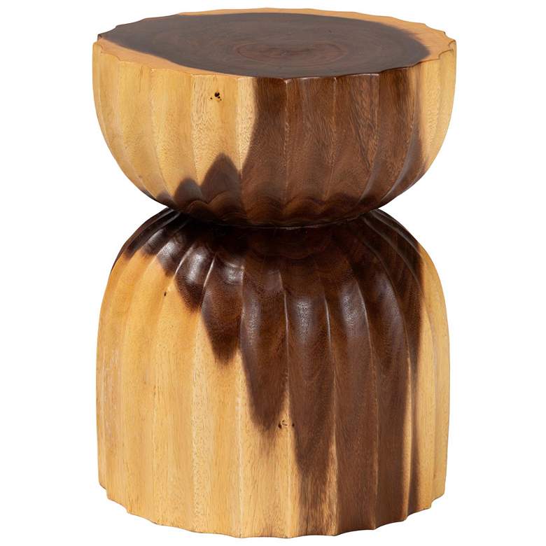 Image 2 bali & pari Noleta Hand-carved Suar Wood Side Table
