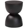 2_bali & pari Nomiki Solid Suar Wood Side Table - Sculptural End Table