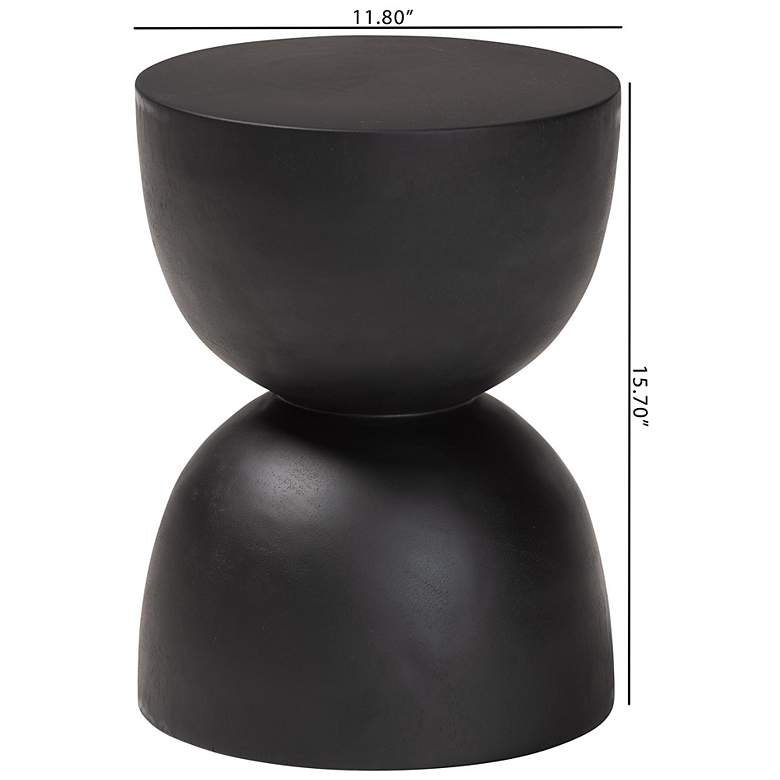 Image 6 bali & pari Nomiki Solid Suar Wood Side Table - Sculptural End Table more views