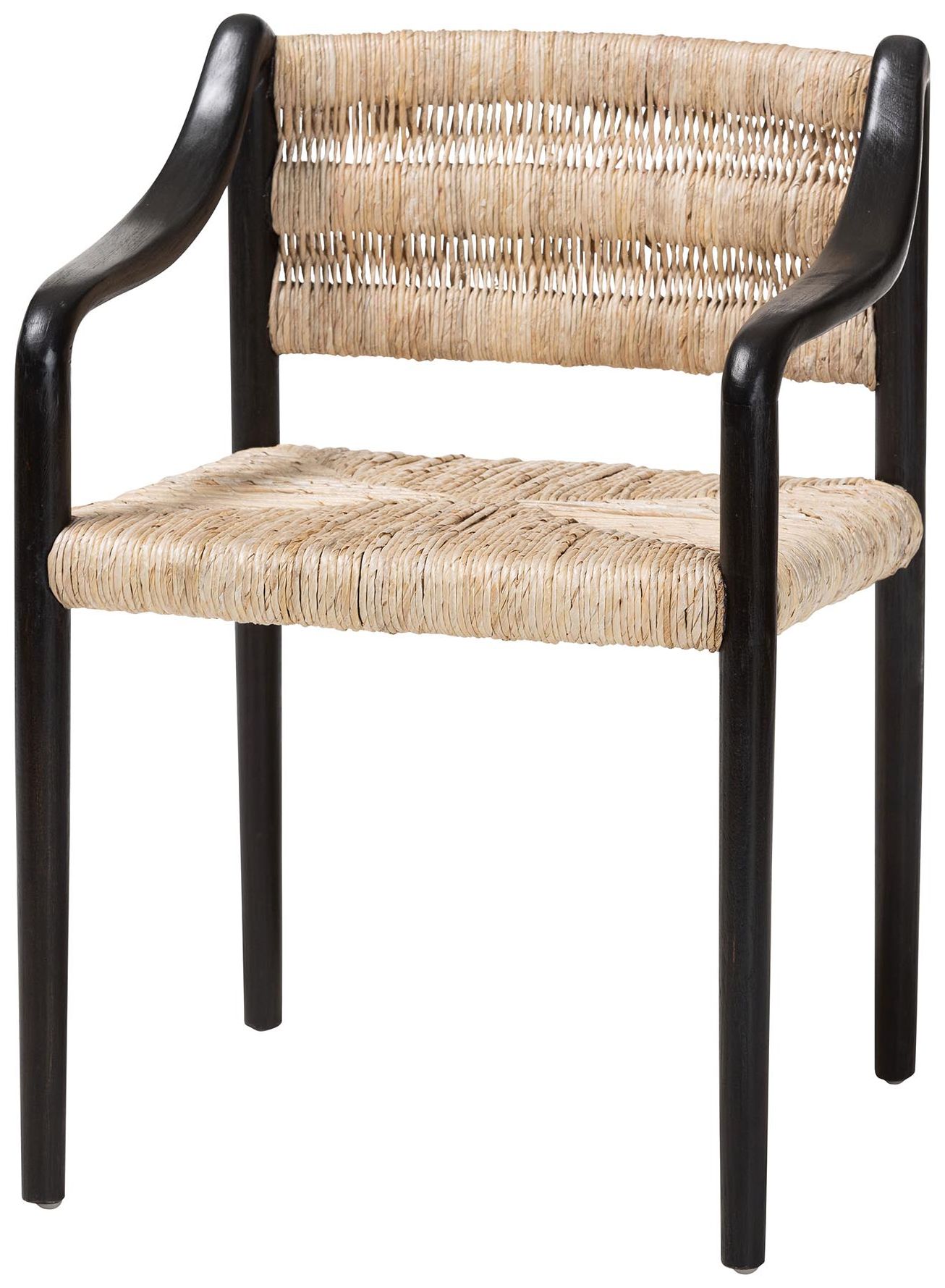 Image 2 bali & pari Onda Handwoven Seagrass Dining Chair - Natural Wicker Armchair