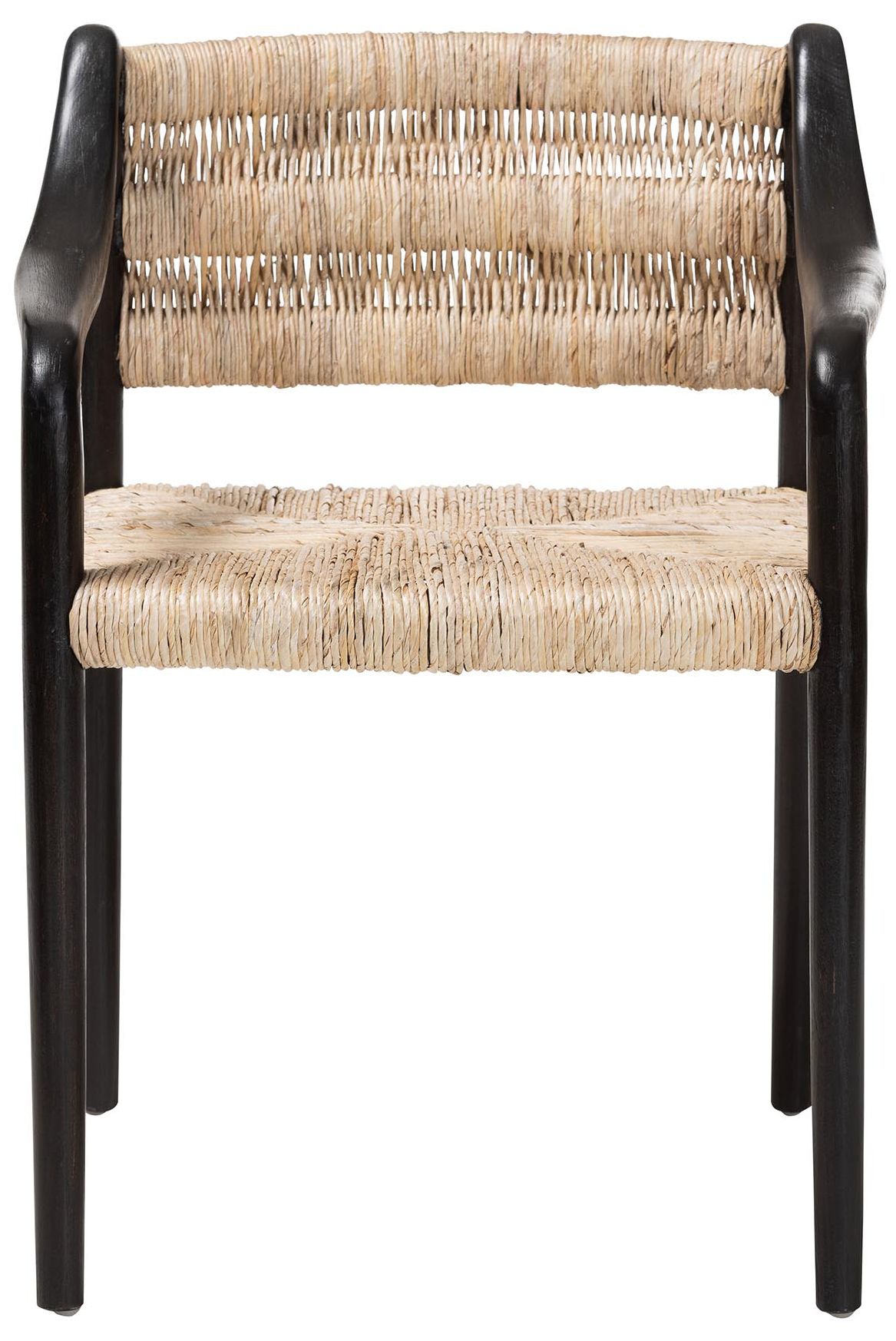 Image 3 bali & pari Onda Handwoven Seagrass Dining Chair - Natural Wicker Armchair more views