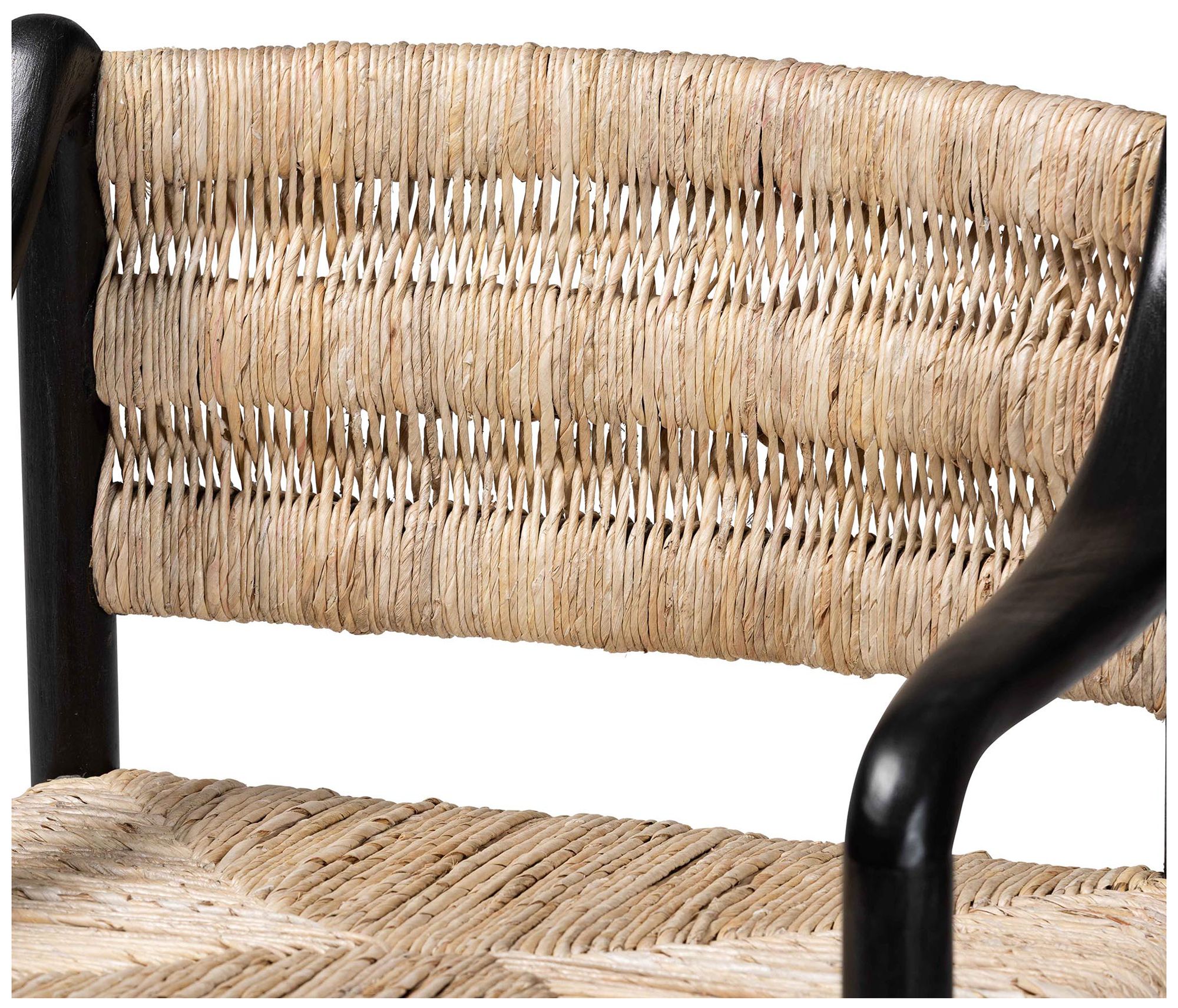 Image 6 bali & pari Onda Handwoven Seagrass Dining Chair - Natural Wicker Armchair more views