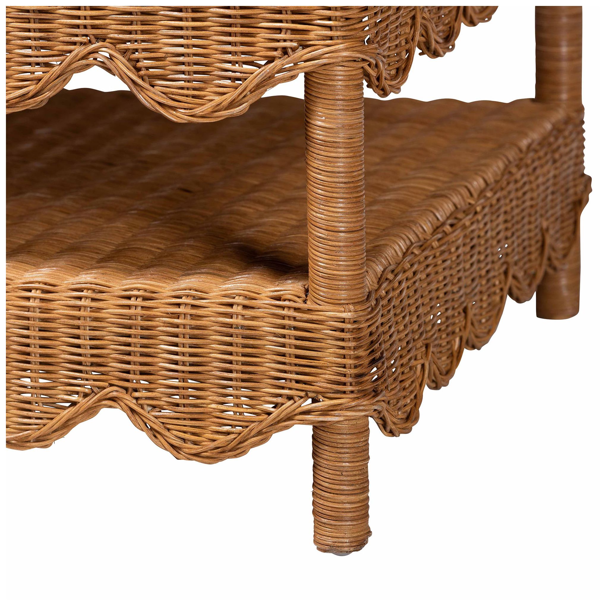 Image 5 bali & pari Oteria Natural Rattan Coffee Table - Wicker Cocktail Table more views