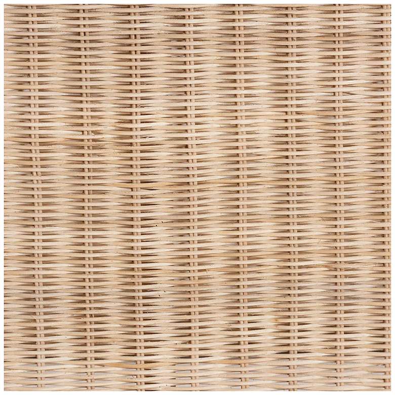 Image 7 bali & pari Oxford Braided Natural Rattan Coffee Table with Open Shelf more views