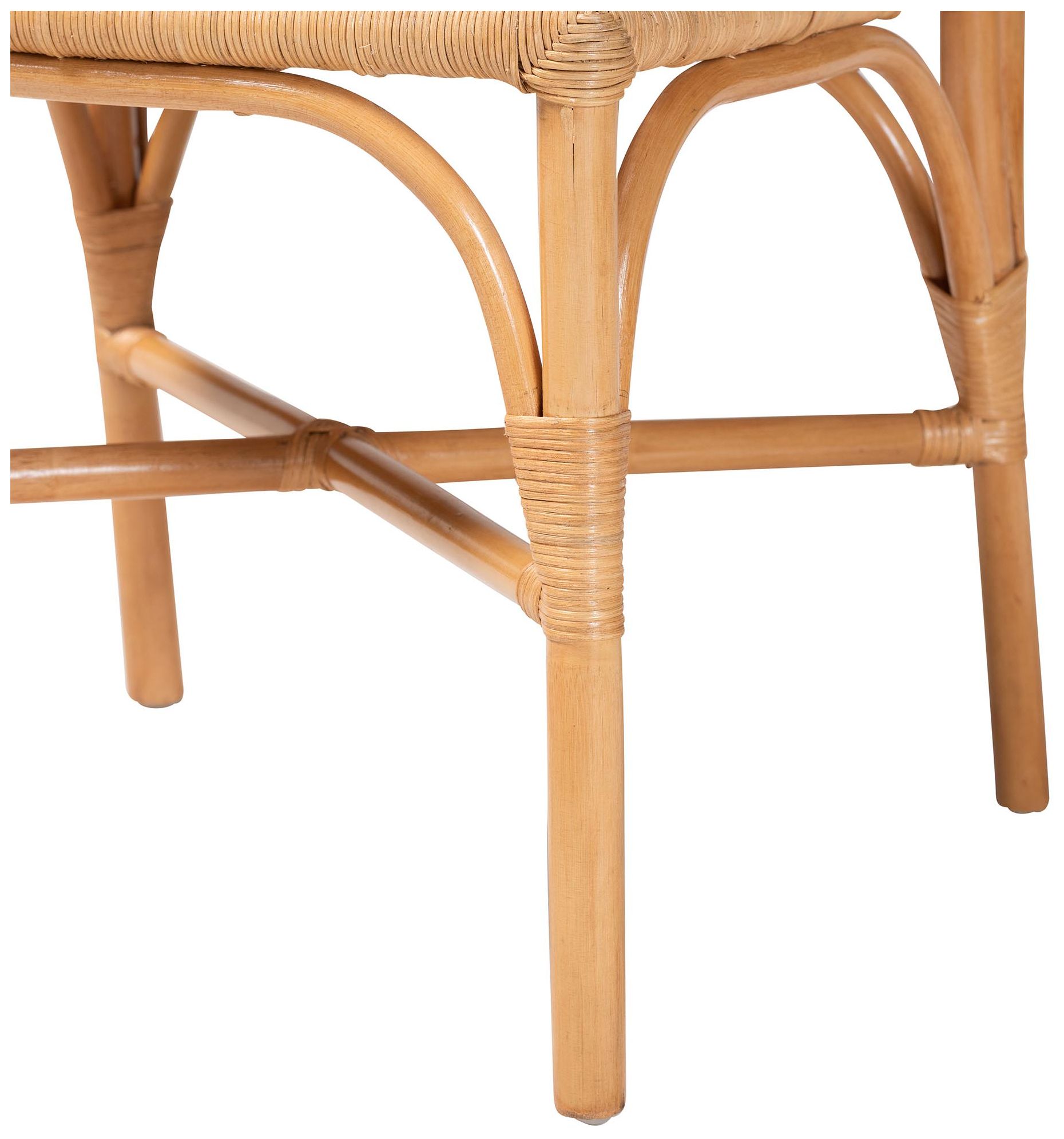 Image 6 bali & pari Oxford Round Back Rattan Handwoven Cane Dining Chair Set of 2 more views