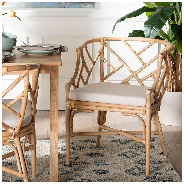 Image 1 bali & pari Padma Natural Rattan Dining Chair - Accent Chair