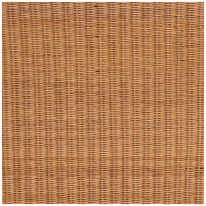 Image 7 bali & pari Palm Bohemian Honey Scallop Rattan Console Table more views
