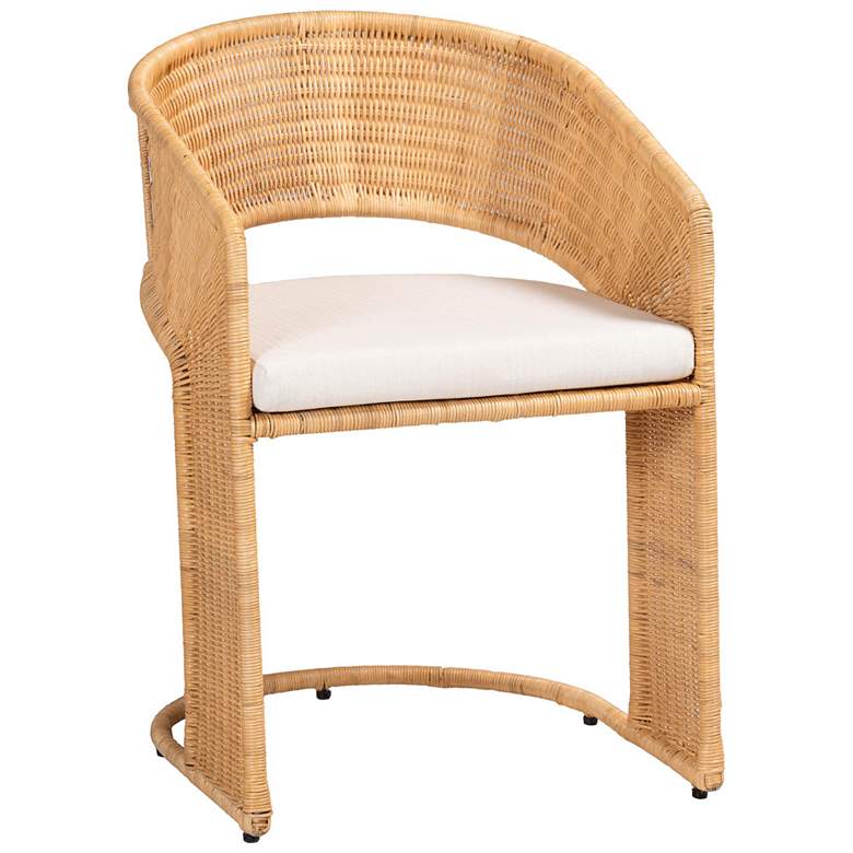 Image 1 bali & pari Palm Bohemian Light Honey Rattan Dining Chair