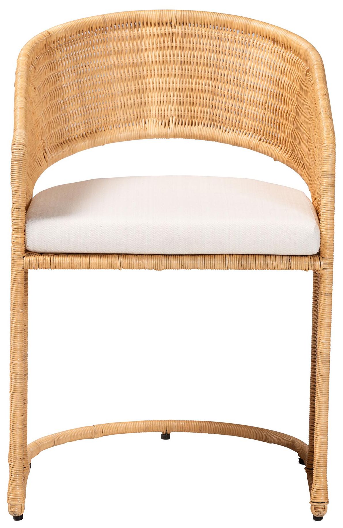 Image 3 bali & pari Palm Bohemian Light Honey Rattan Dining Chair more views