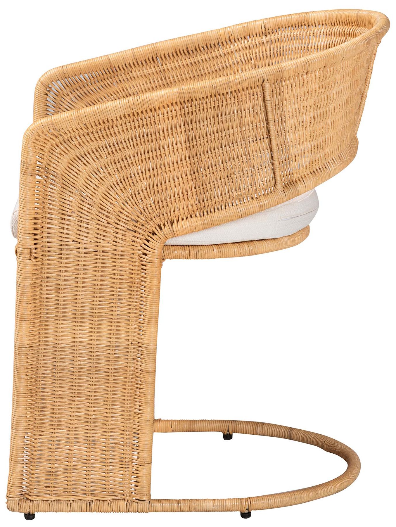 Image 4 bali & pari Palm Bohemian Light Honey Rattan Dining Chair more views
