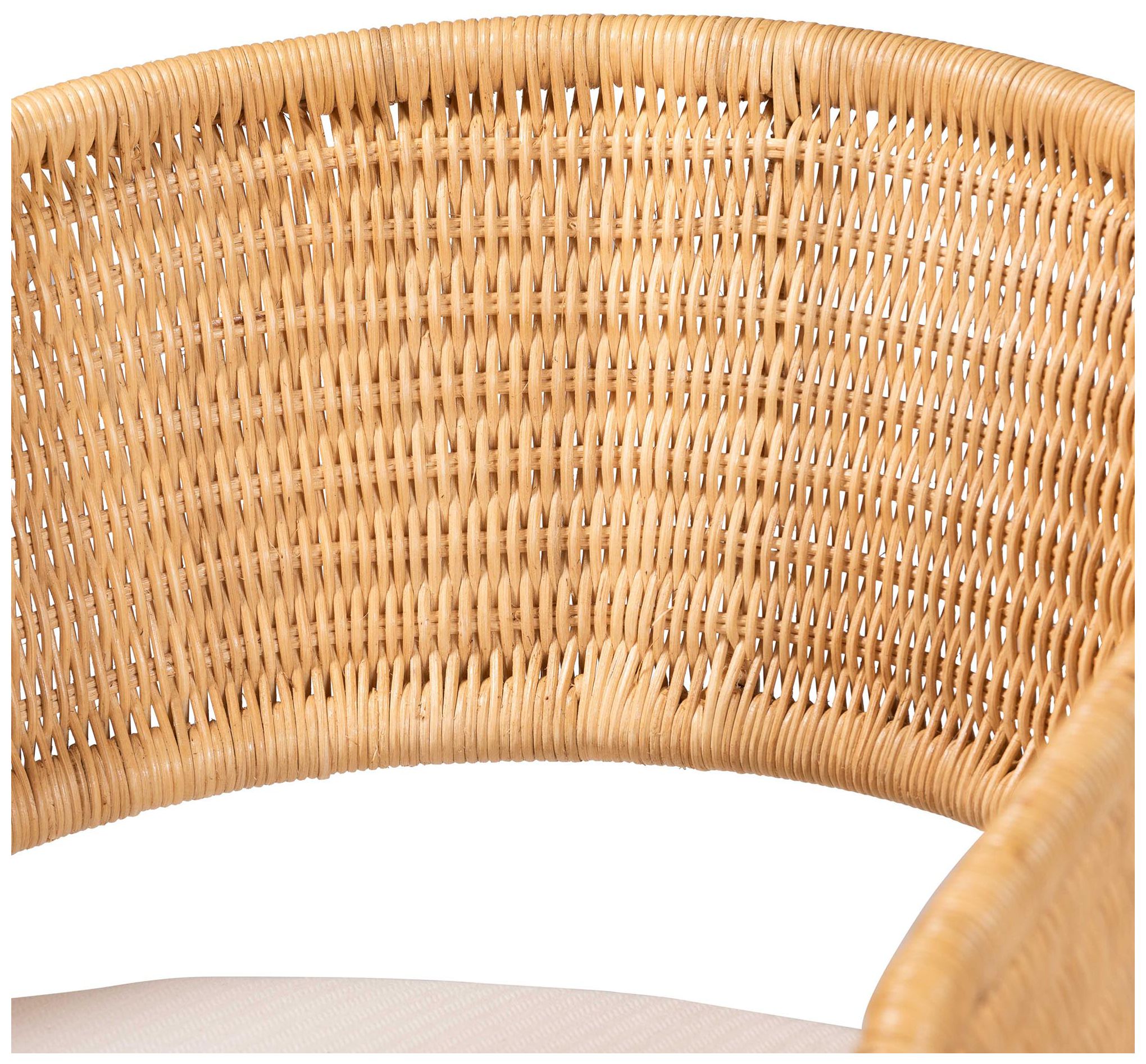Image 6 bali & pari Palm Bohemian Light Honey Rattan Dining Chair more views