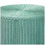 3_bali & pari Palm Scallop Round Natural Rattan Console Table more views