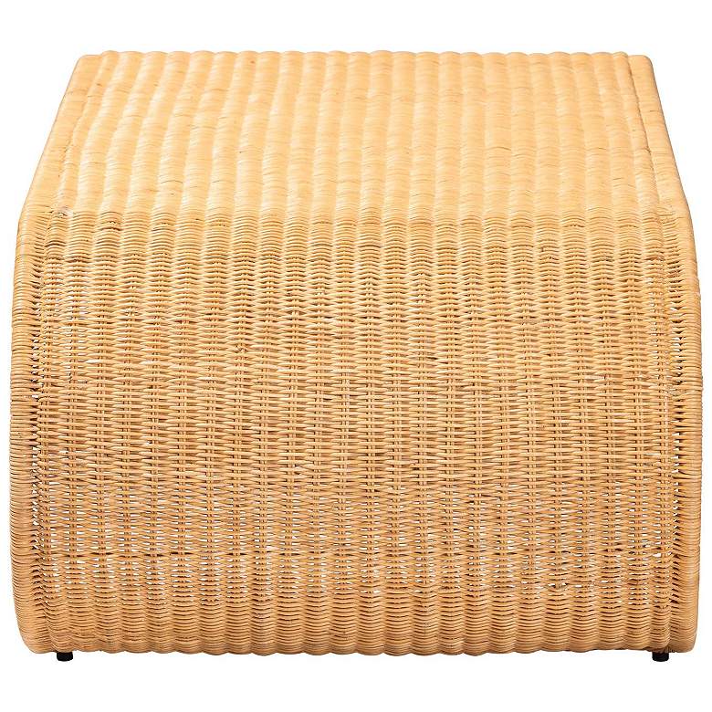 Image 4 bali & pari Palm Waterfall Natural Rattan Coffee Table - Wicker Centerpiece more views