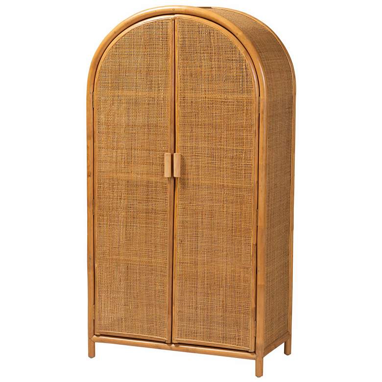 Image 1 bali & pari Paloma Light Honey Rattan Large Storage Cabinet