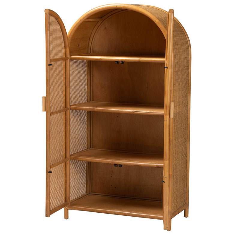 Image 3 bali & pari Paloma Light Honey Rattan Large Storage Cabinet more views