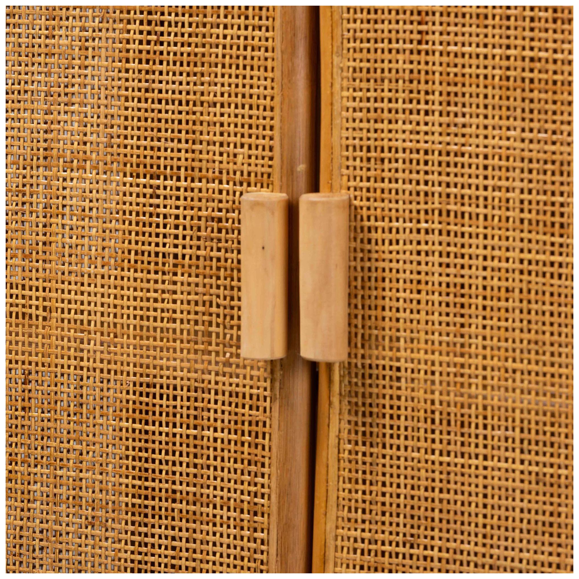 Image 6 bali & pari Paloma Light Honey Rattan Large Storage Cabinet more views