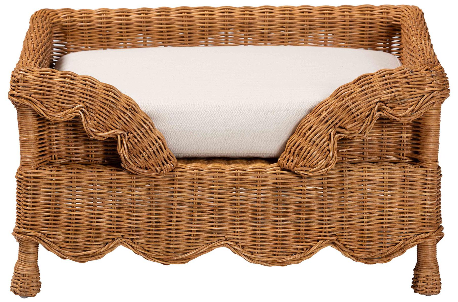 Thumbnail3 of bali & pari Papina Natural Rattan Pet Bed with Removable Cushion more views