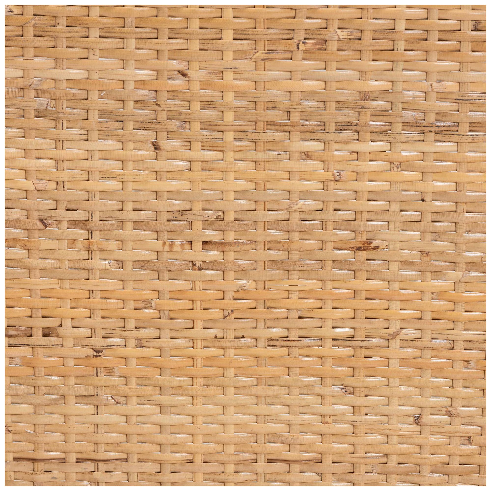 bali & pari Papua Natural Rattan and Walnut Brown Acacia Wood Counter Stool