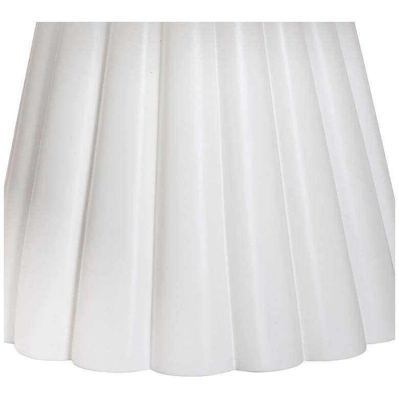 Image 3 bali & pari Parvana White Round Coffee Table with Fluted Pedestal Base more views