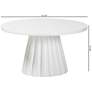 6_bali & pari Parvana White Round Coffee Table with Fluted Pedestal Base more views