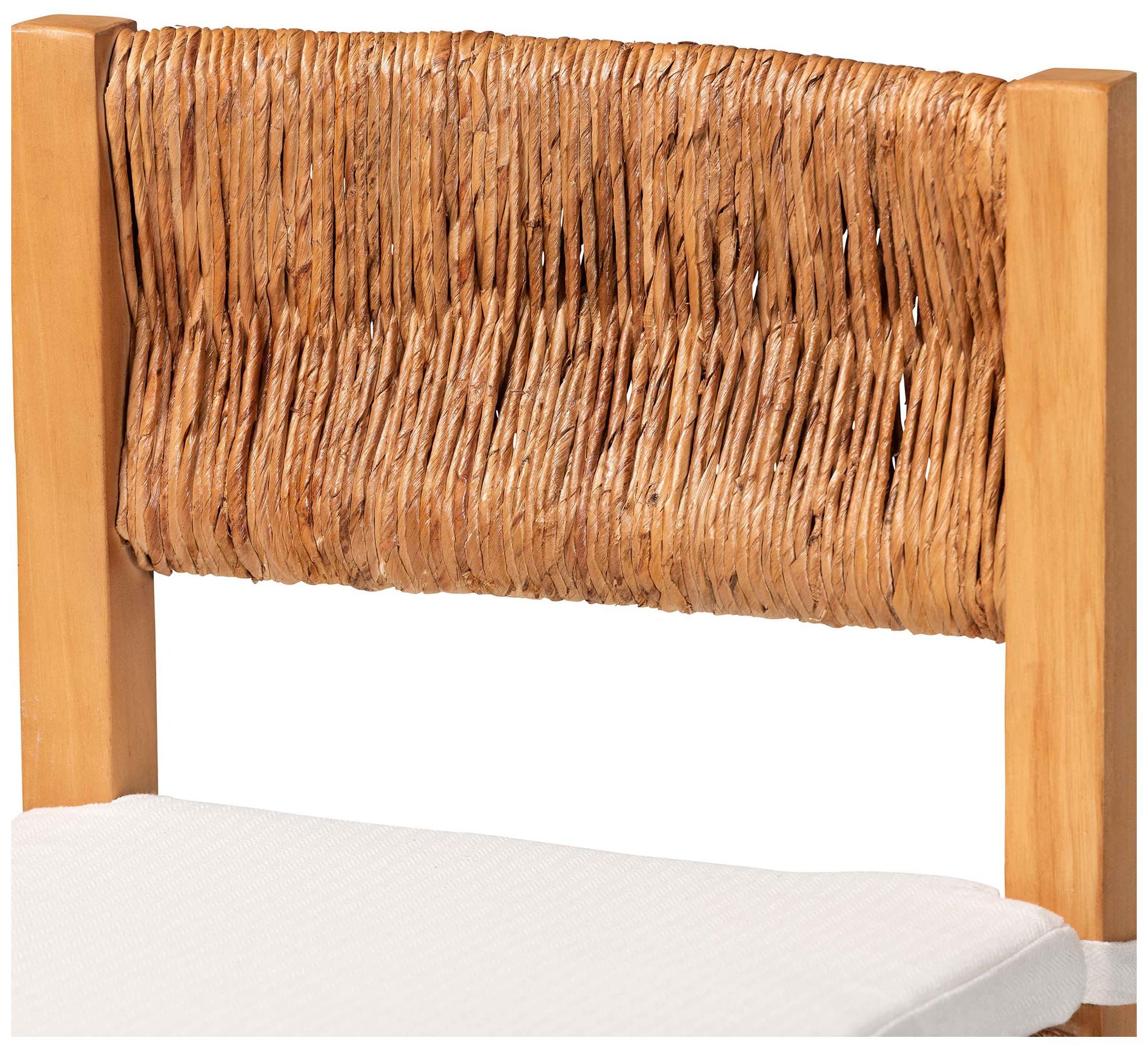 Image 6 bali & pari Pava Woven Seagrass Bar Stool - with Textured Back, Bar Height more views