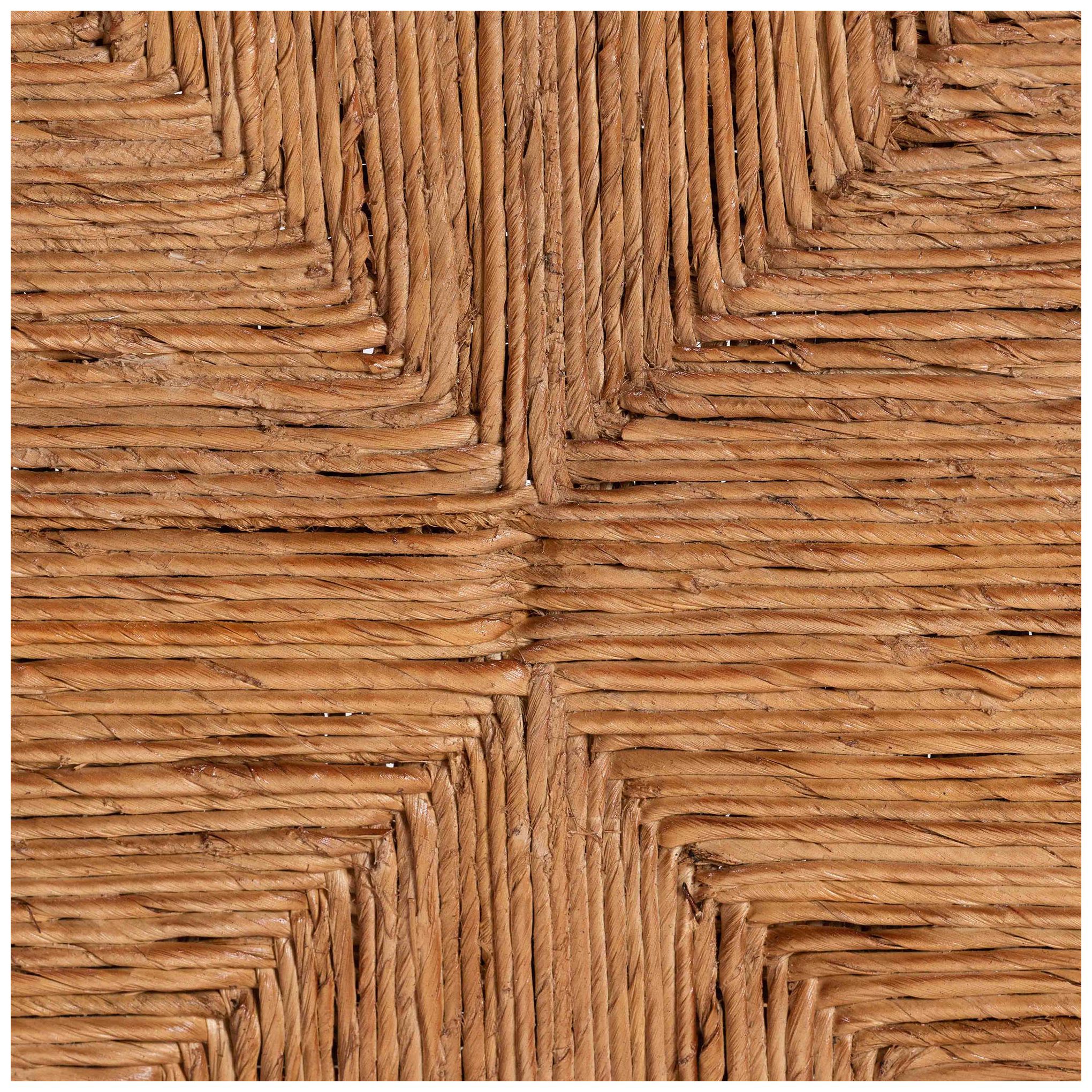 bali & pari Pava Woven Seagrass Bar Stool - with Textured Back, Bar Height