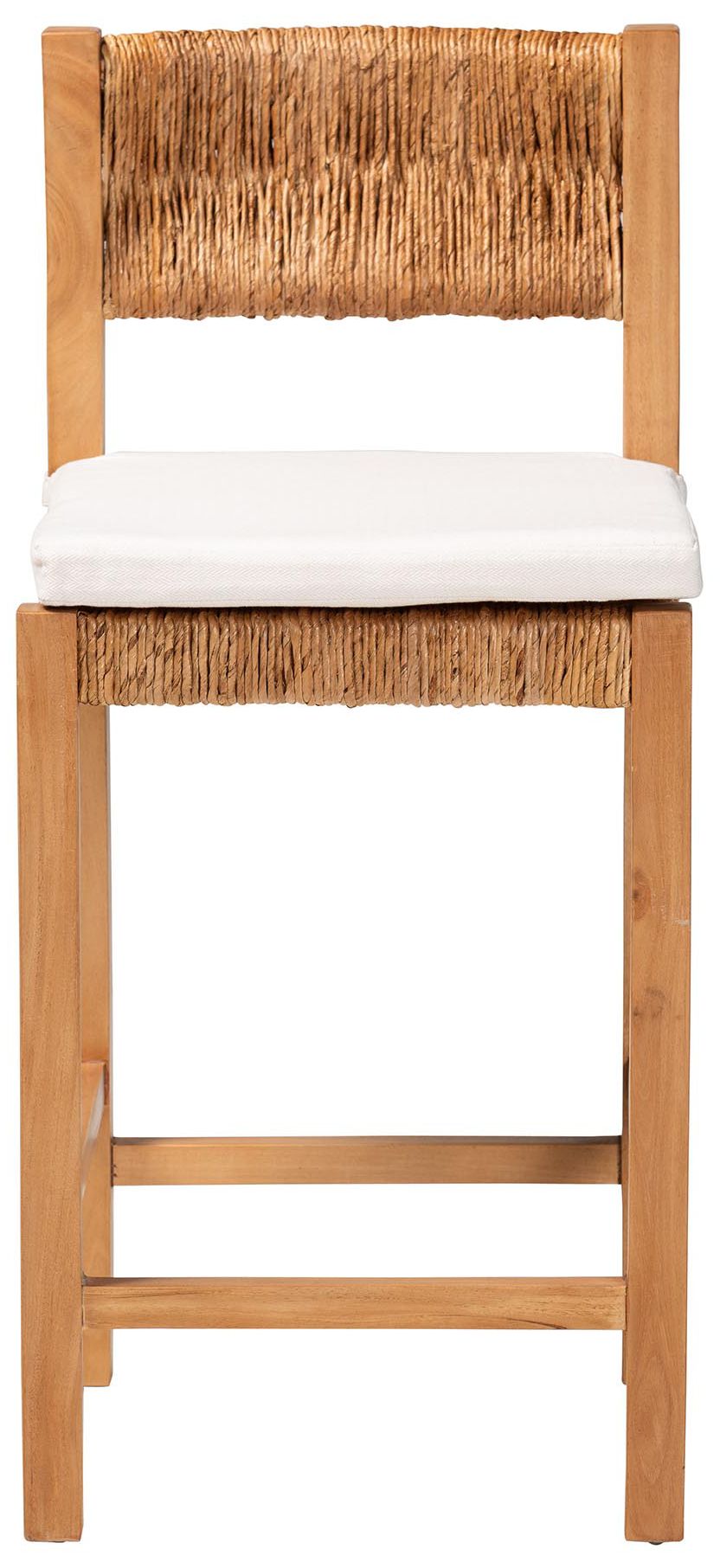 Image 3 bali & pari Pava Woven Seagrass Counter Stool - With Textured Back more views