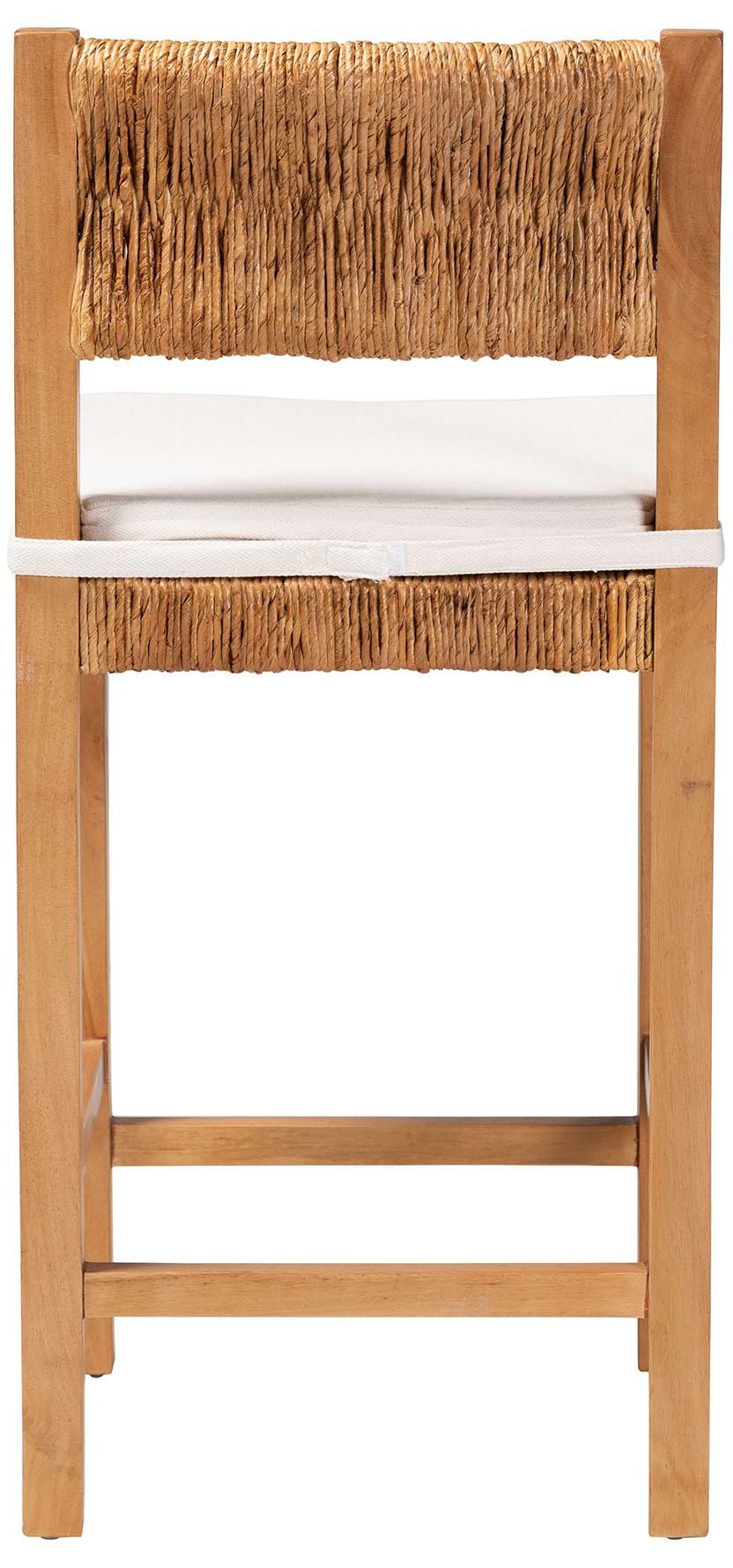 Image 5 bali & pari Pava Woven Seagrass Counter Stool - With Textured Back more views