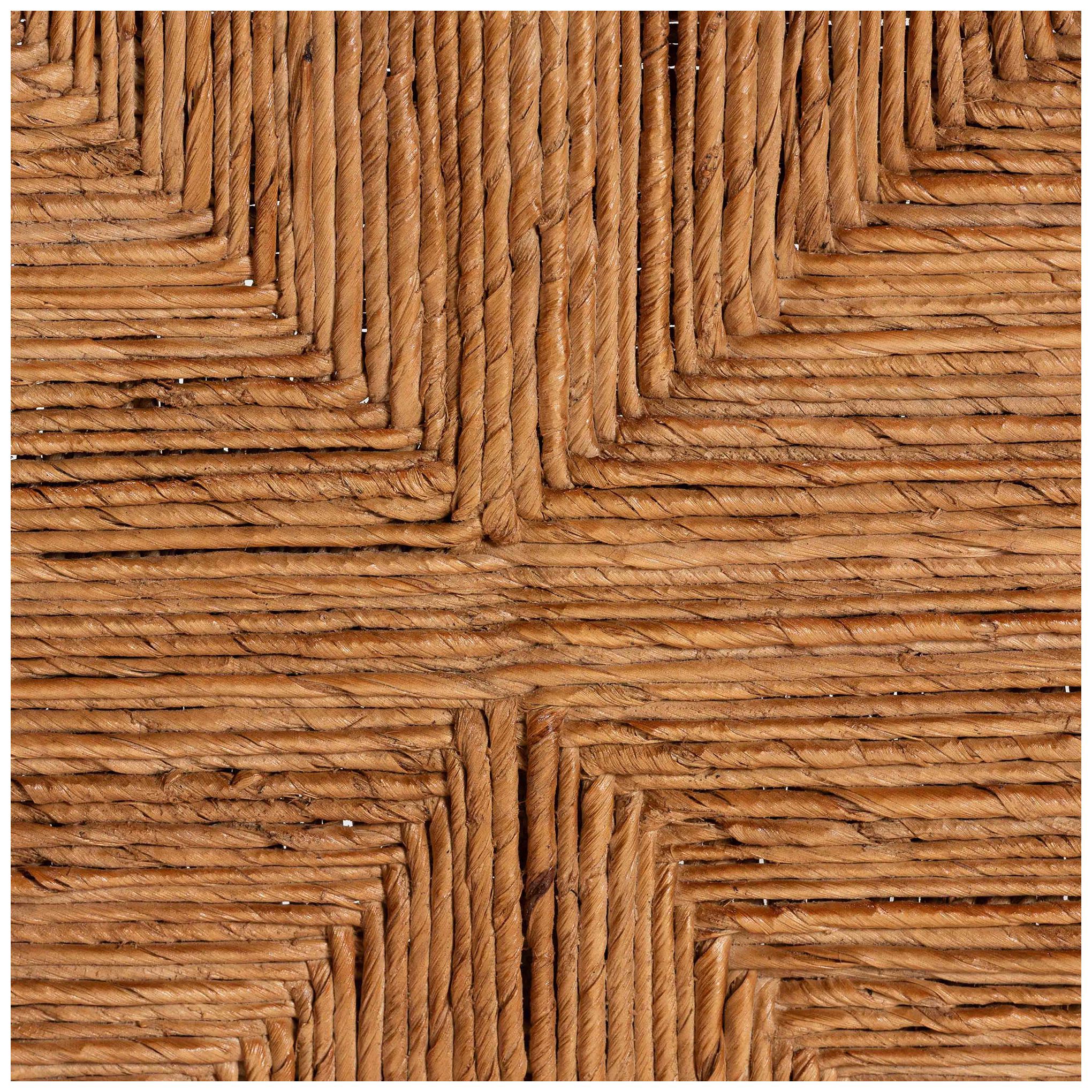 bali & pari Pava Woven Seagrass Counter Stool - With Textured Back