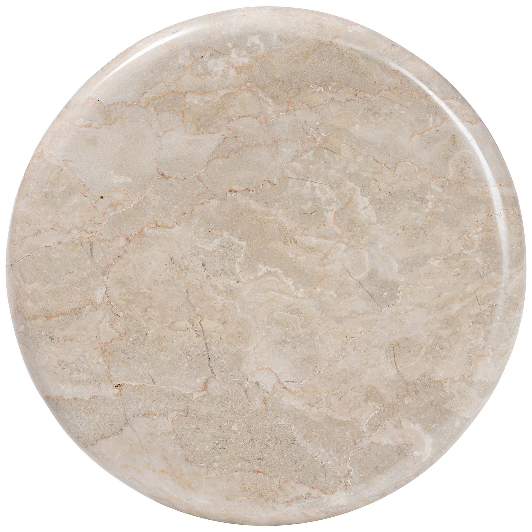 Image 5 bali & pari Perlita End Table with Marble Stone Top - Sculpted Pedestal more views