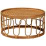 1_bali & pari Phoenix Modern Bohemian Light Honey Rattan Coffee Table