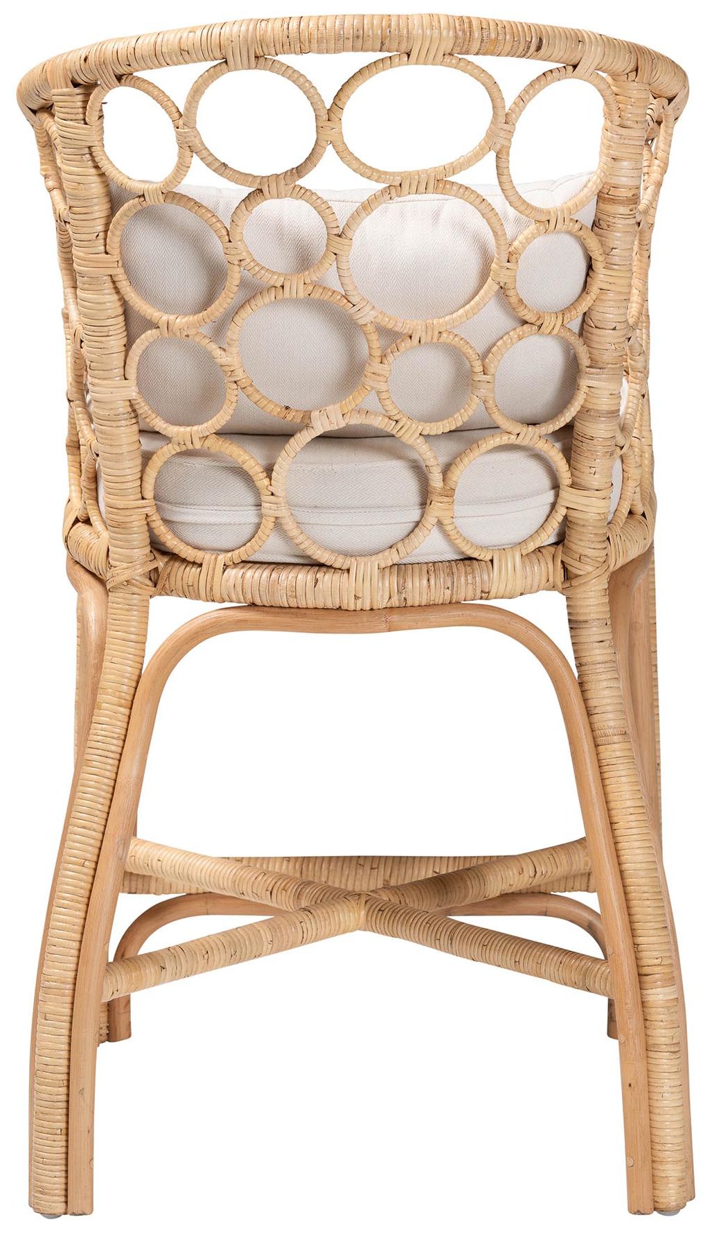 Image 5 bali & pari Prisca Natural Rattan Counter Stool with Removable Cushions more views