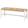 1_bali & pari Prita Woven Paper Loom Bench with Mahogany Wood Frame - White