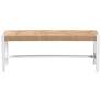 3_bali & pari Prita Woven Paper Loom Bench with Mahogany Wood Frame - White more views