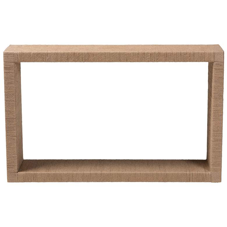Image 3 bali & pari Rajiya Handwoven Jute Console Table - Rectangular Entryway more views