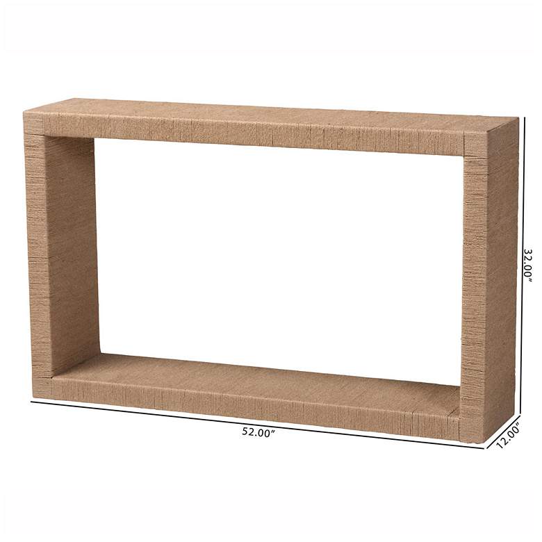 Image 7 bali & pari Rajiya Handwoven Jute Console Table - Rectangular Entryway more views