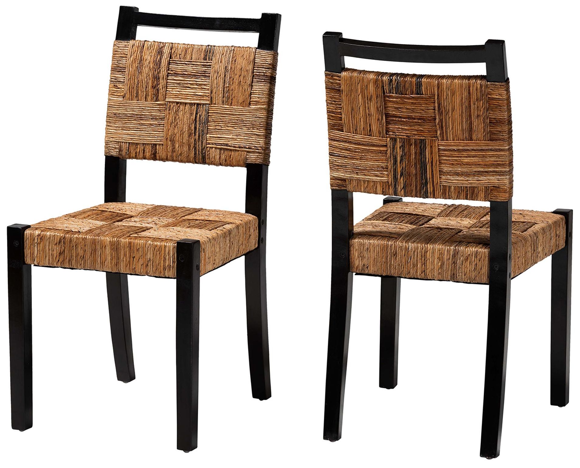 Image 2 bali & pari Raniya Handwoven Seagrass Dining Chair Set of 2
