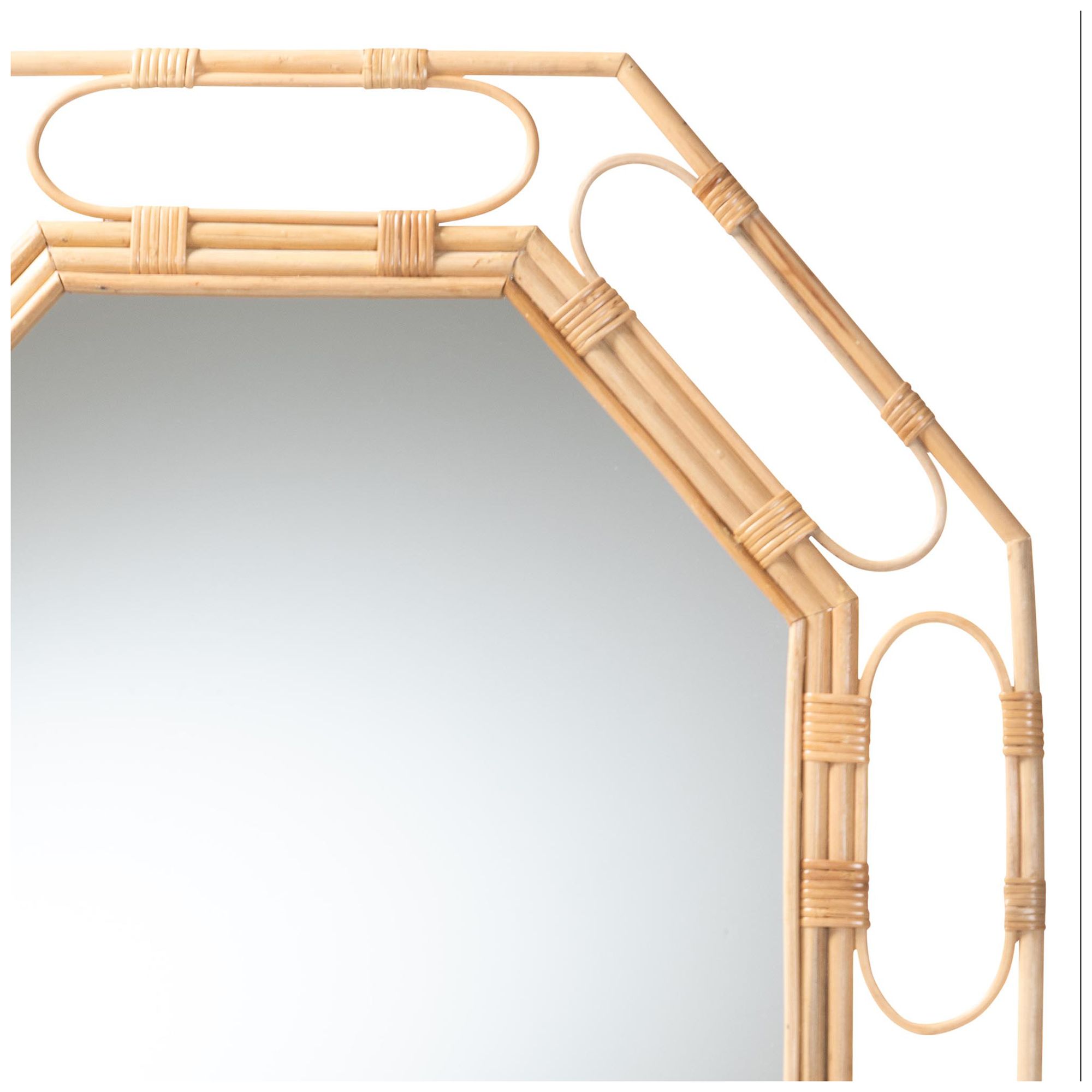 Image 3 bali & pari Remedy Octagonal Natural Rattan Wall Mirror' more views