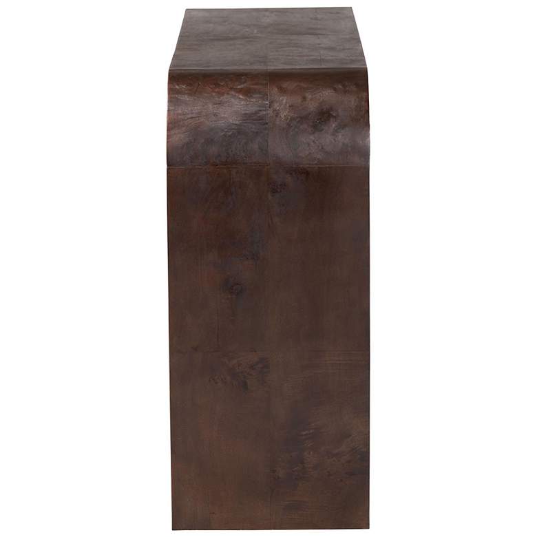 Image 4 bali & pari Revelle Real Burl Wood Console Table in Dark Walnut Brown more views