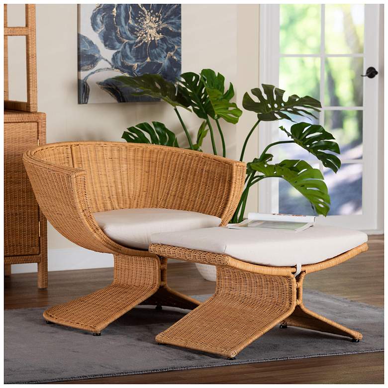 Image 1 bali & pari Reya Natural Rattan 2-Piece Living Room Set - Accent Seating