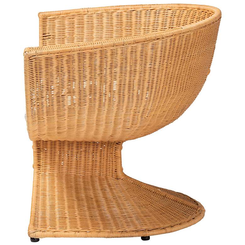 Image 4 bali & pari Reya Natural Rattan Lounge Chair - Wicker Accent Seating more views