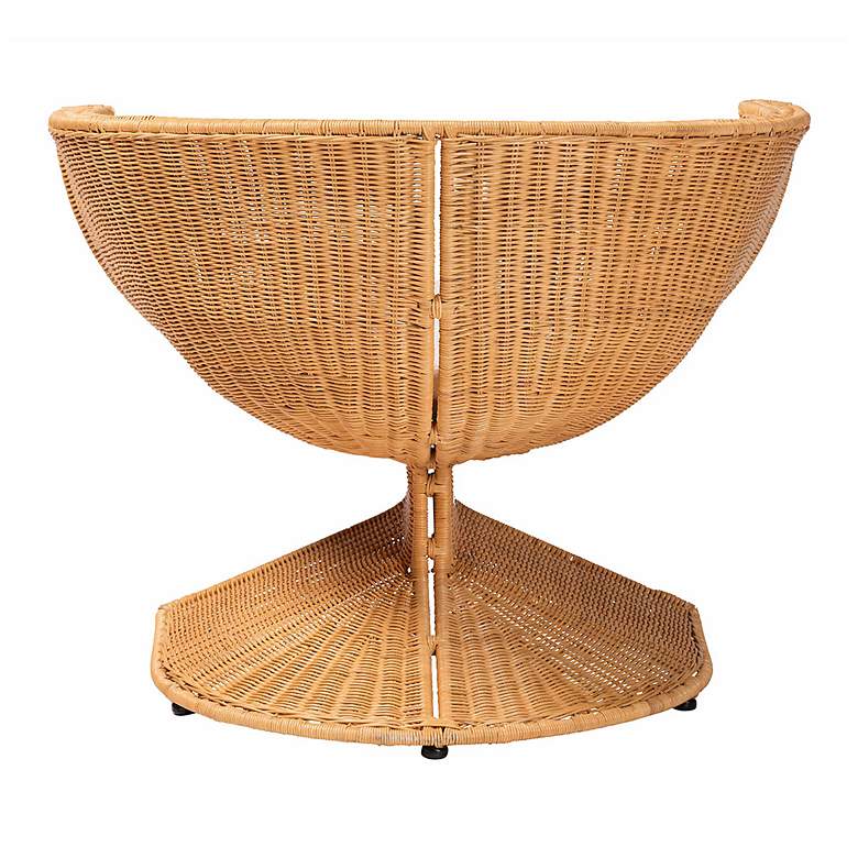 Image 5 bali & pari Reya Natural Rattan Lounge Chair - Wicker Accent Seating more views